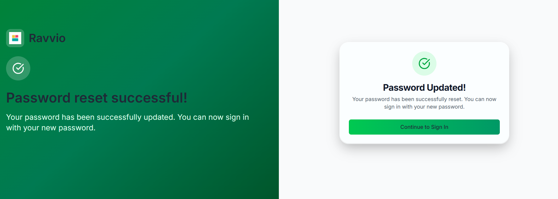 Confirmation message