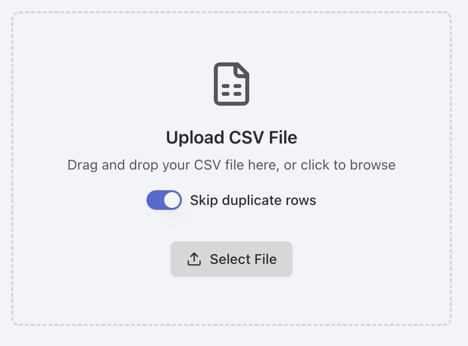 Import Source Selection