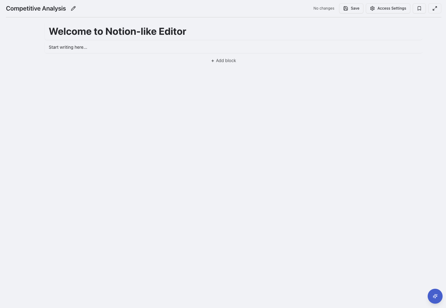 Page editor showing content blocks and formatting options