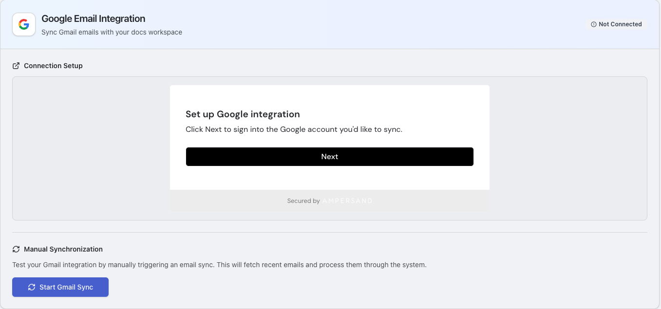 Integrations Setup Pn
