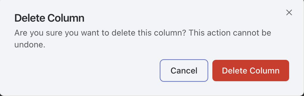 Column Deletion