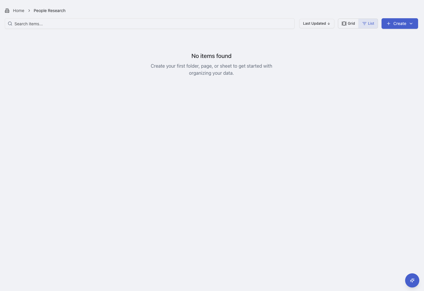 Folder organization hierarchy