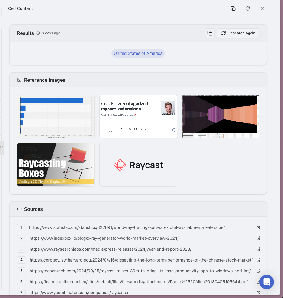 Single Select Column Sidebar View