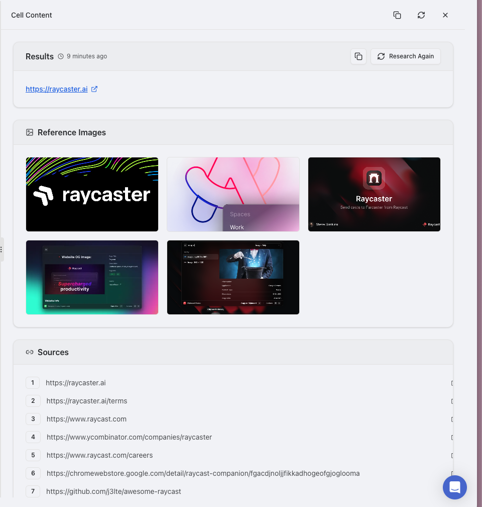 URL Column Sidebar View