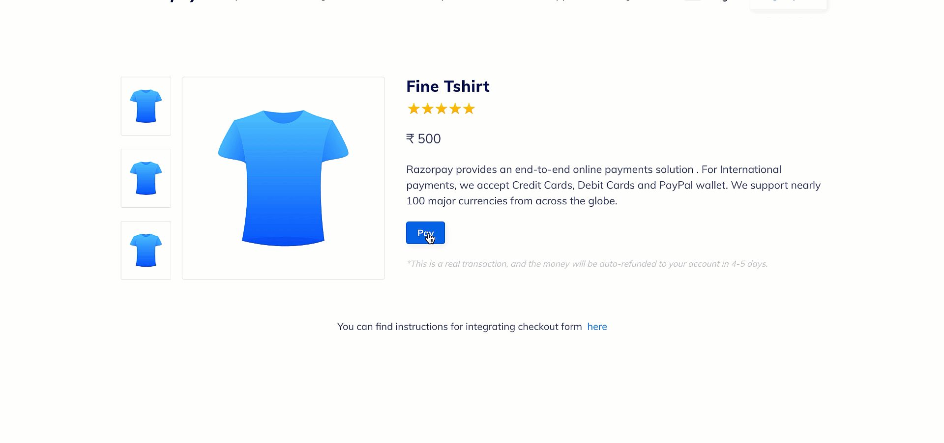 Test integration on your webpage/app