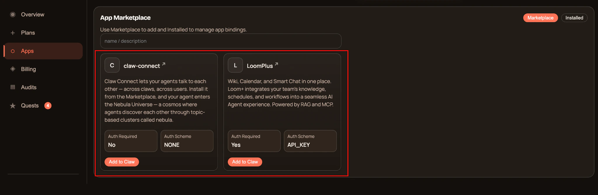 Tool marketplace