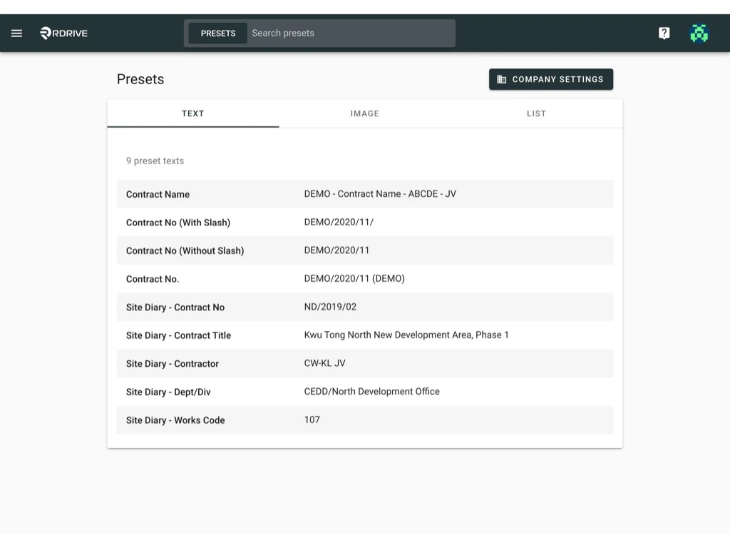 How to edit a preset text?
