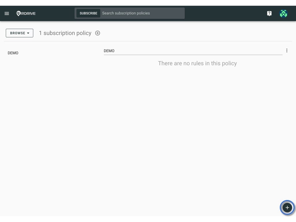 How to add a Subscription Policy?