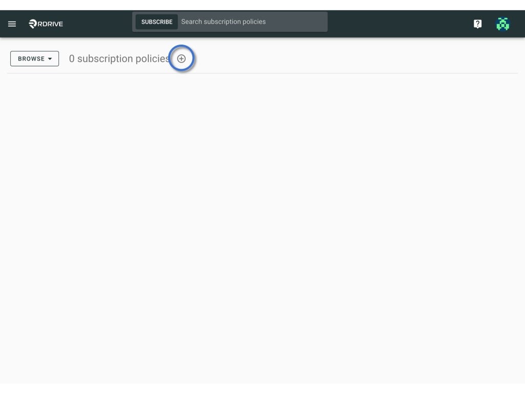 How to add a Subscription Policy?