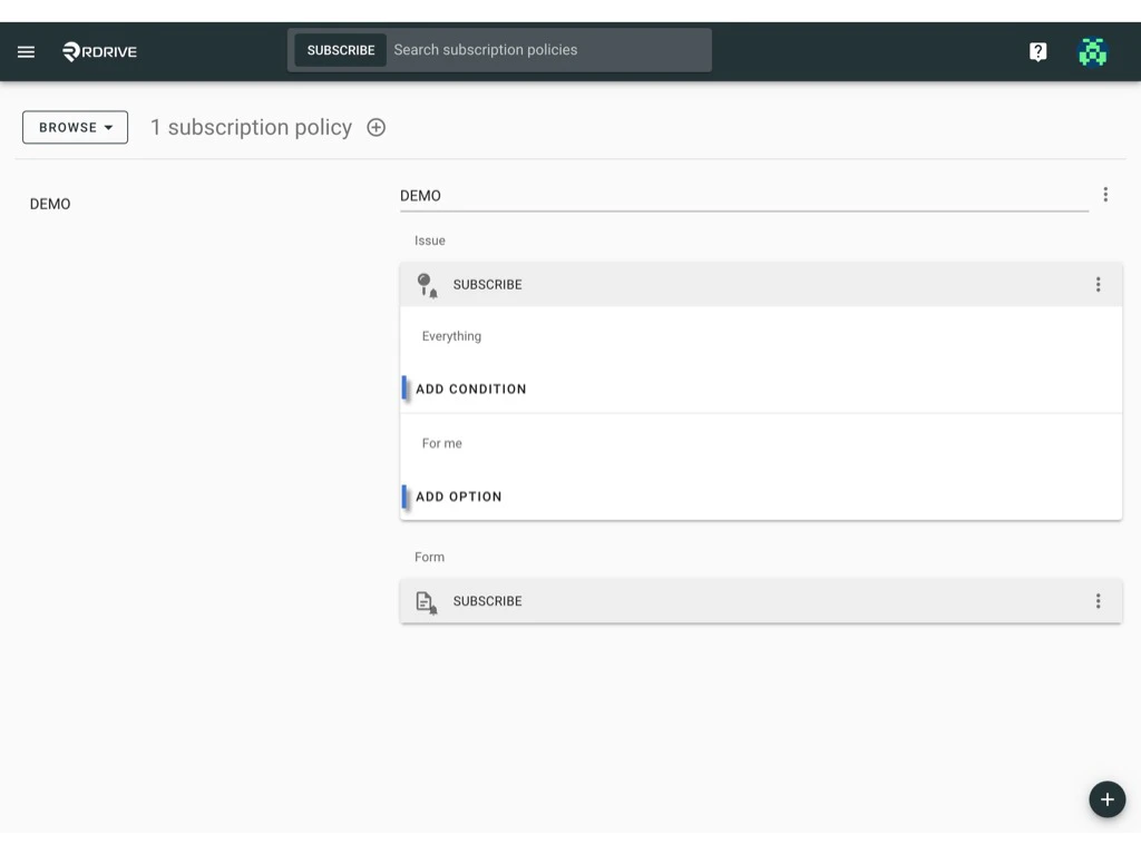 Managing Subscription Policies and Rules