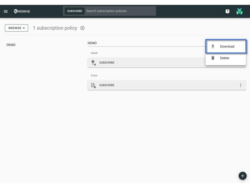 Managing Subscription Policies and Rules