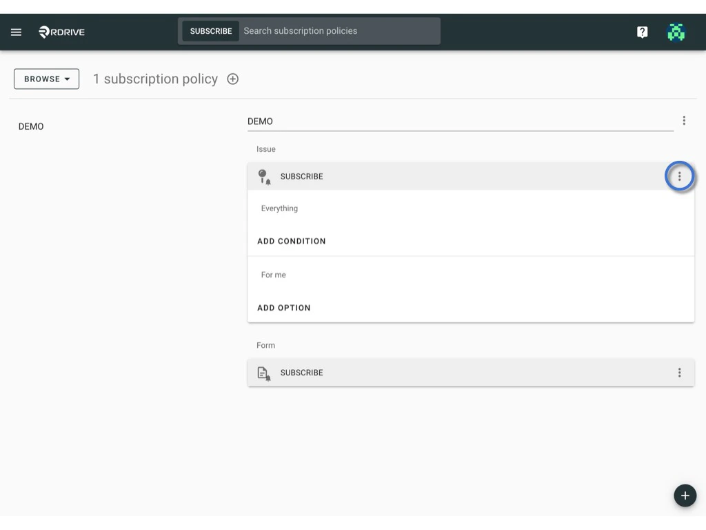 Managing Subscription Policies and Rules