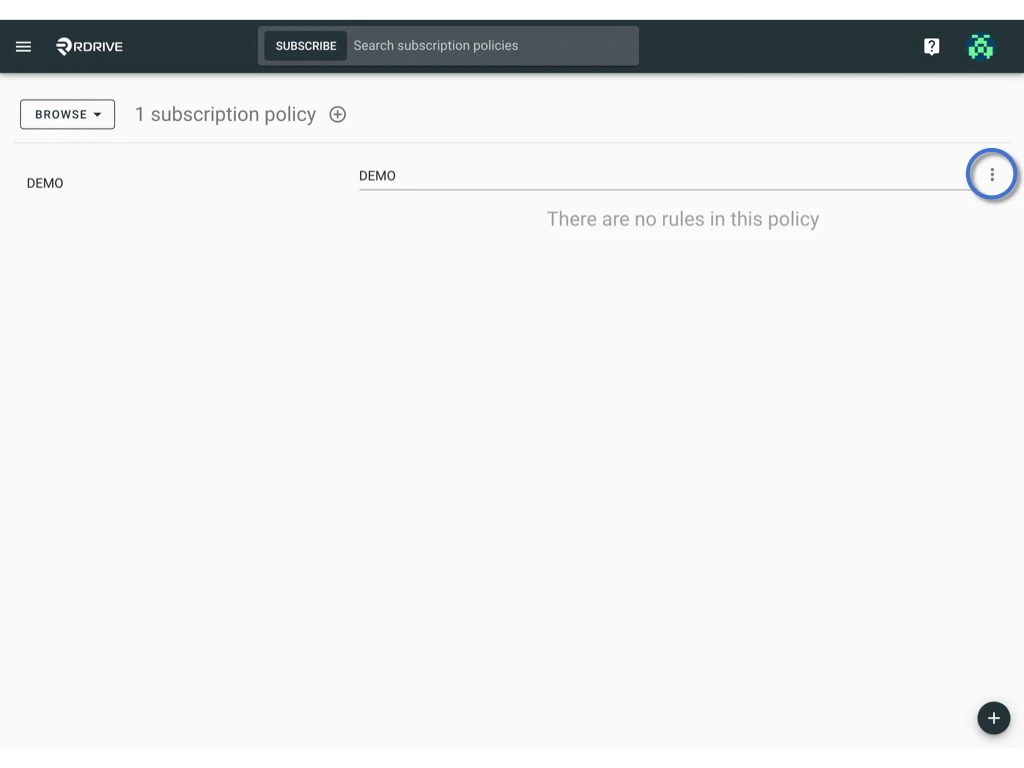 Managing Subscription Policies and Rules