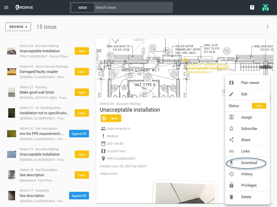 Generate an issue/defect/record report into CSV