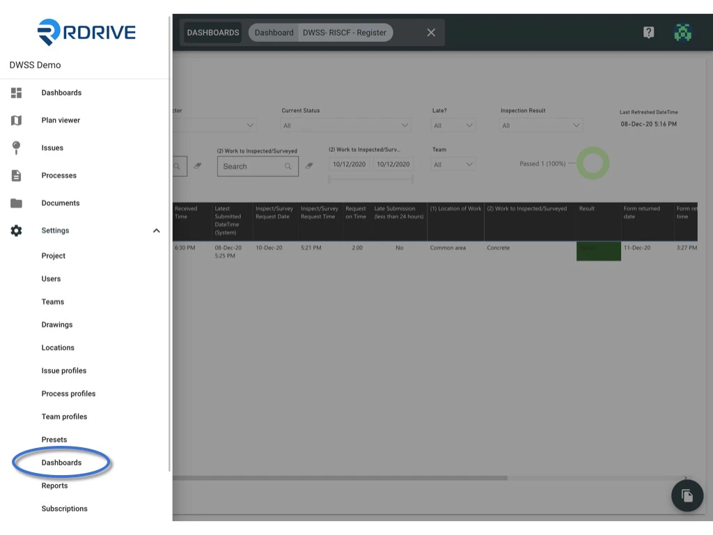Edit the dashboard title & sorting
