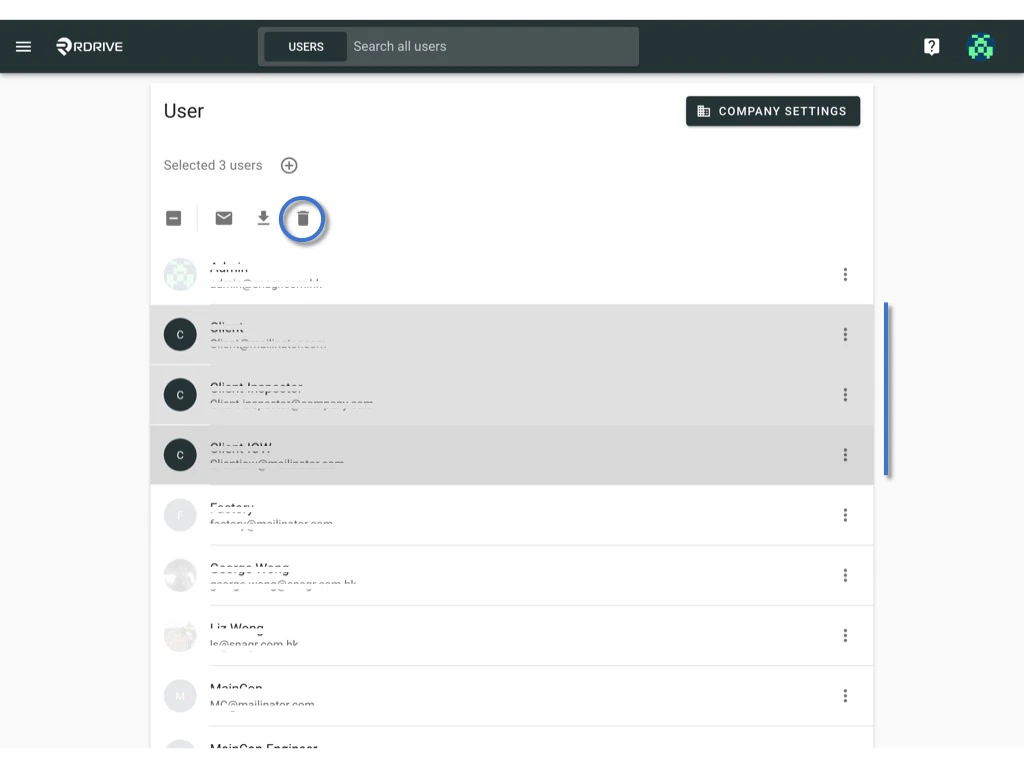 How to disable the user from the project?