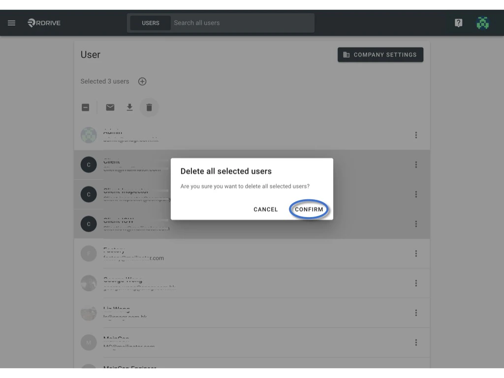 How to disable the user from the project?
