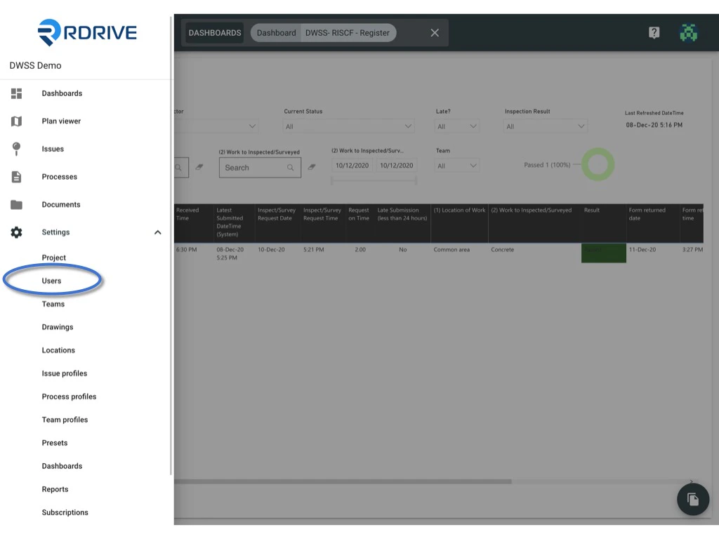 How to disable the user from the project?
