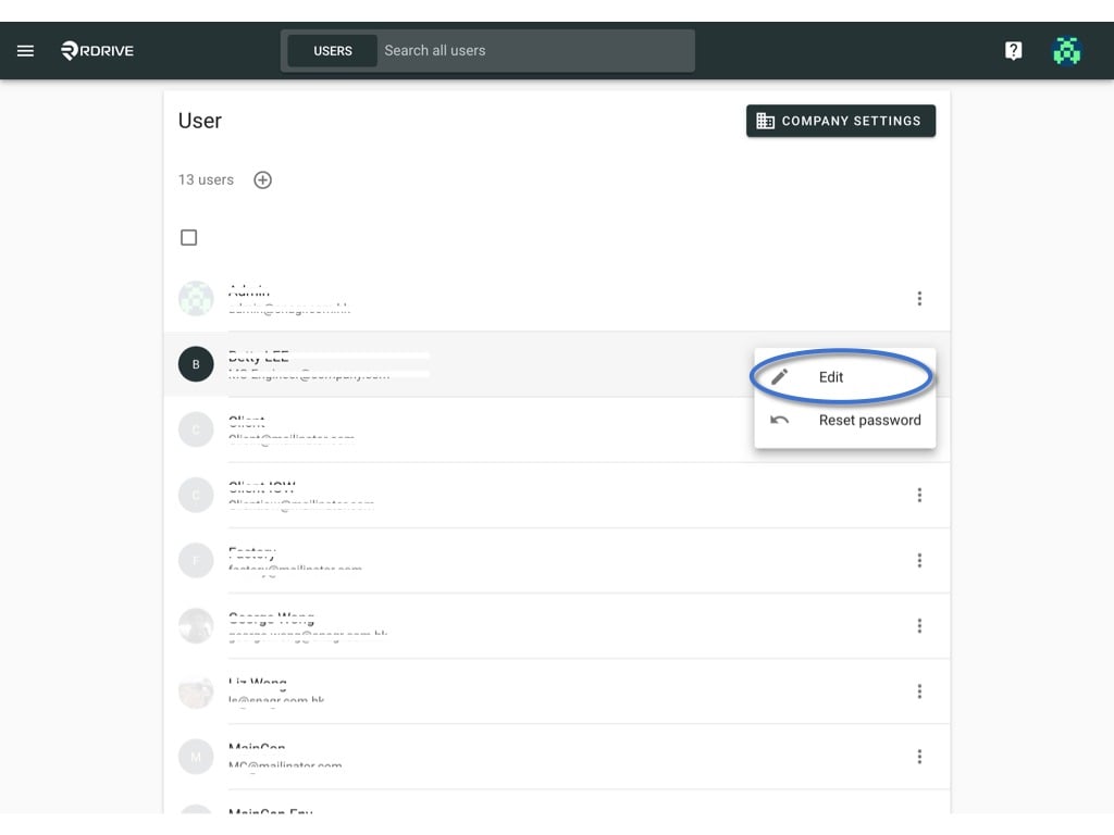 How to edit user info?