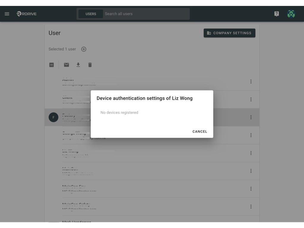 How can I reset the authenticated device for others?