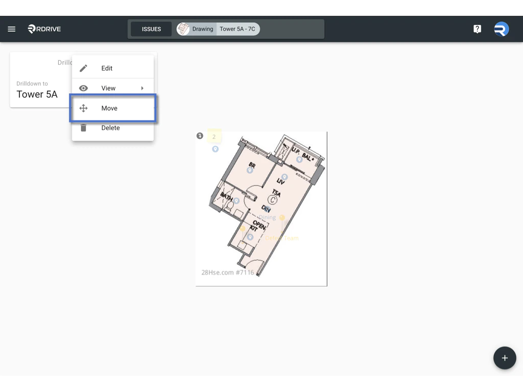 Managing Drilldown on Drawings