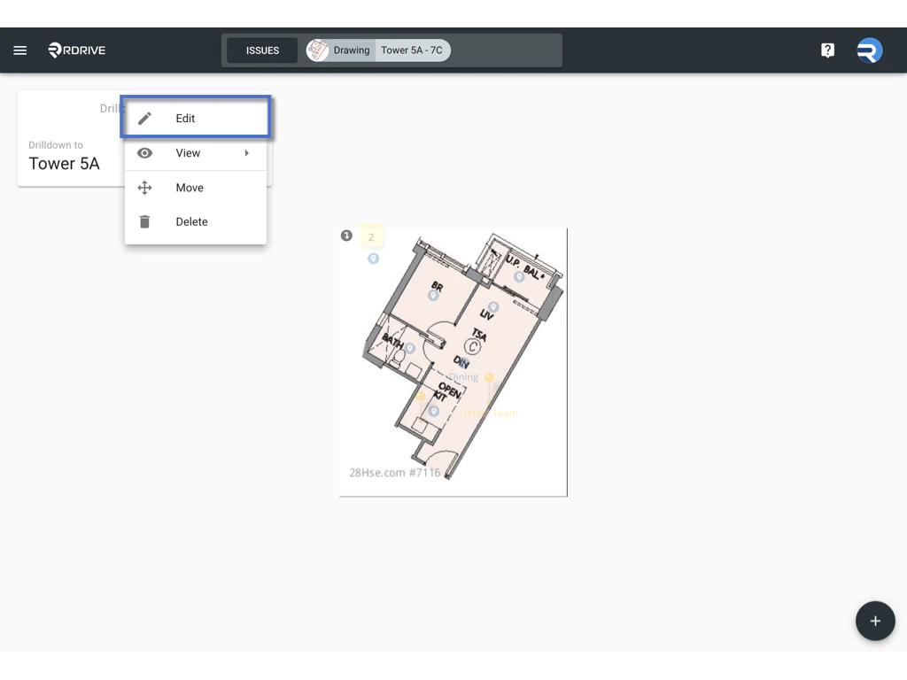 Managing Drilldown on Drawings