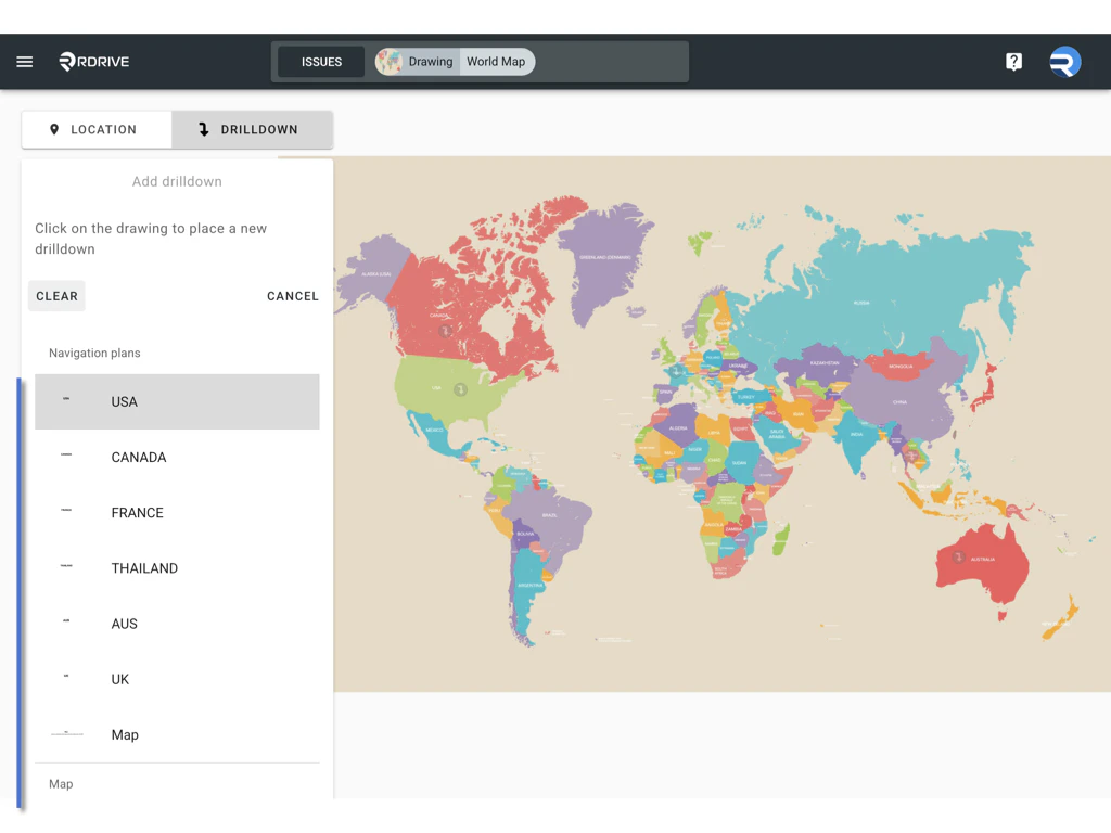 Managing Drilldown on Drawings