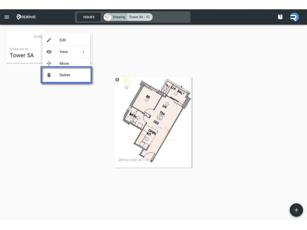 Managing Drilldown on Drawings