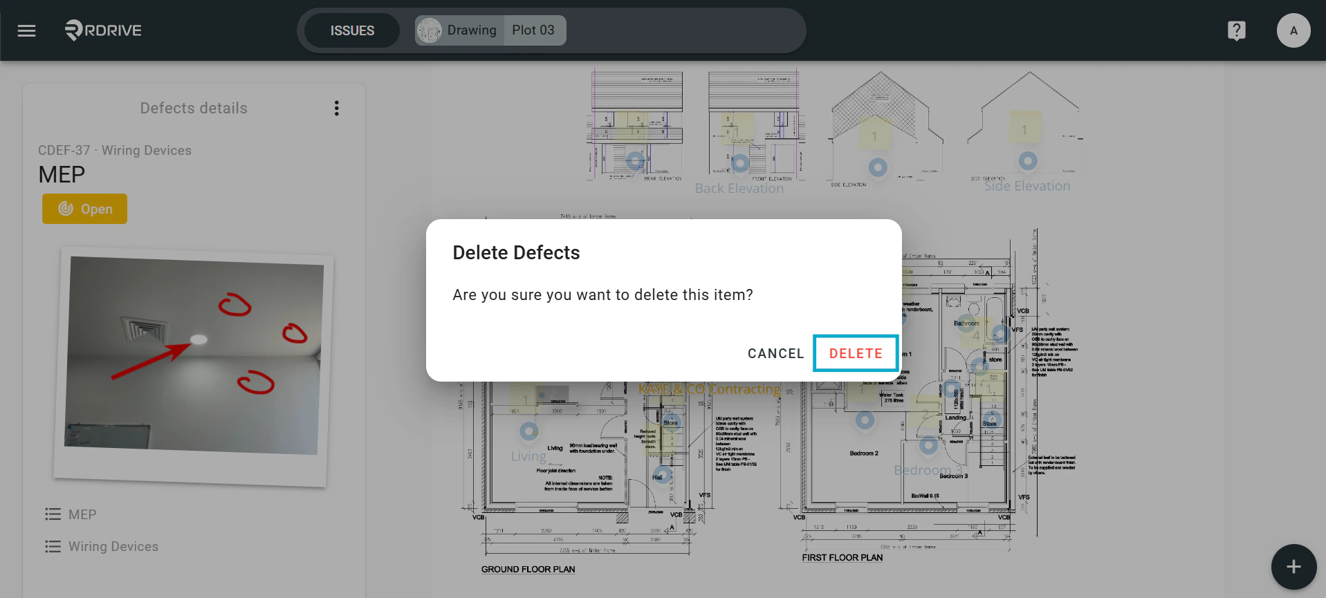 How to delete an issue/defect/record