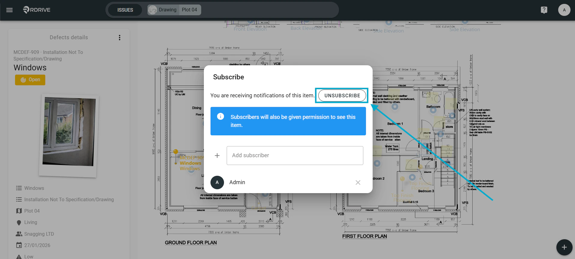 How do I subscribe others to an issue/defect/record?
