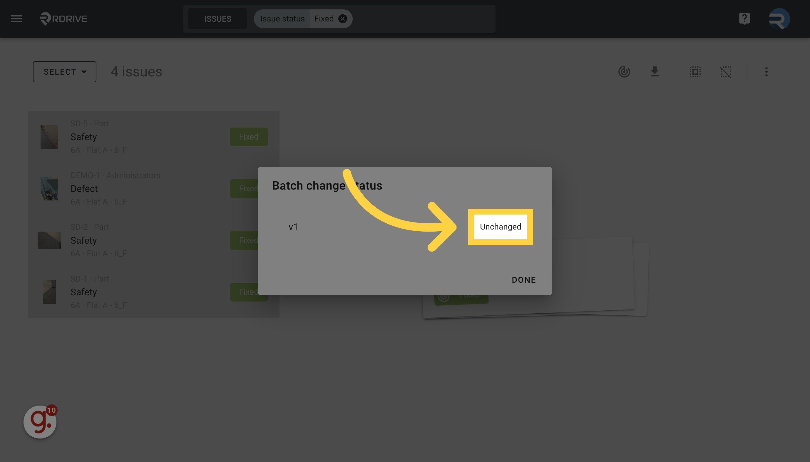 How to batch change issue status?