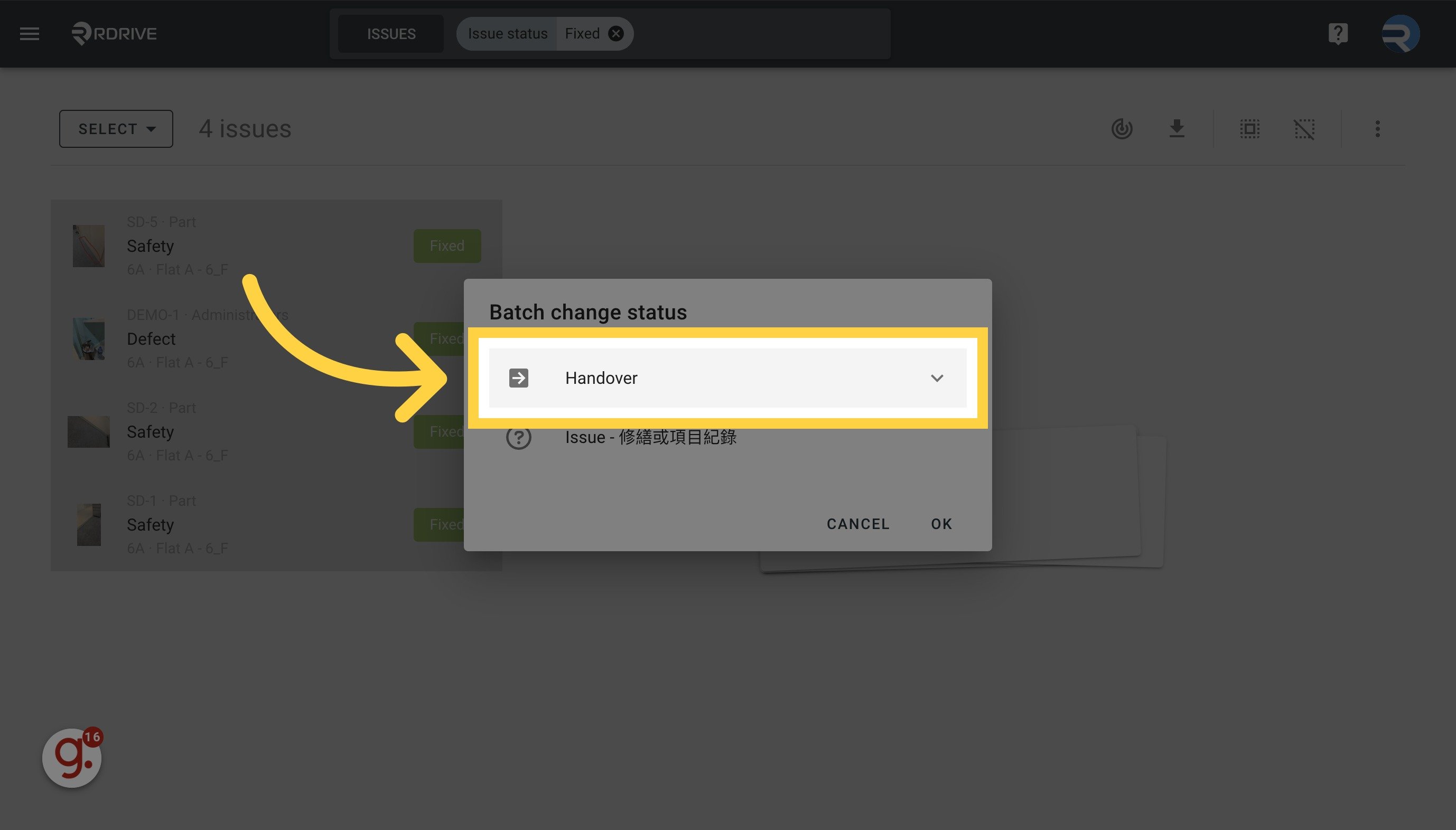 How to batch change issue status?