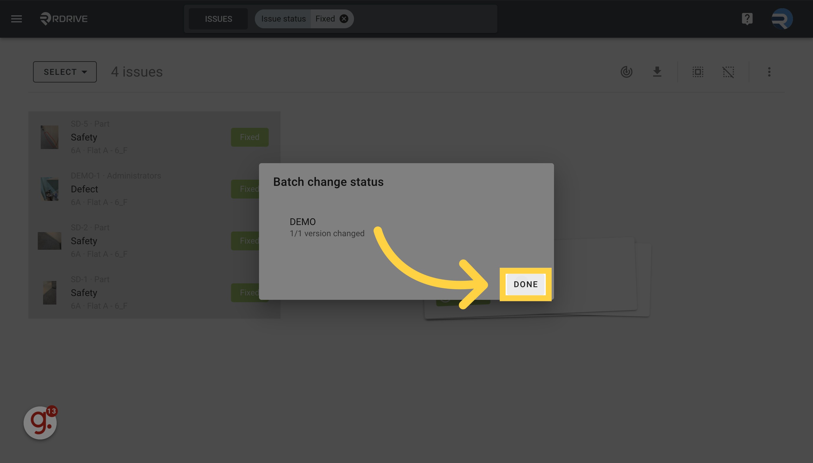 How to batch change issue status?