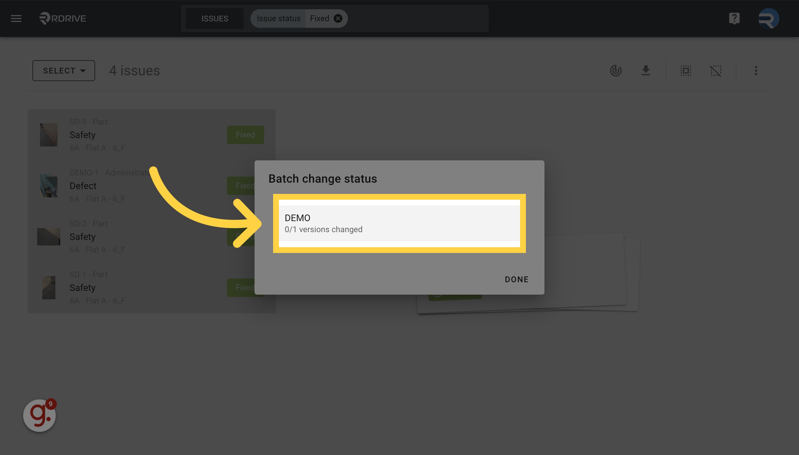 How to batch change issue status?
