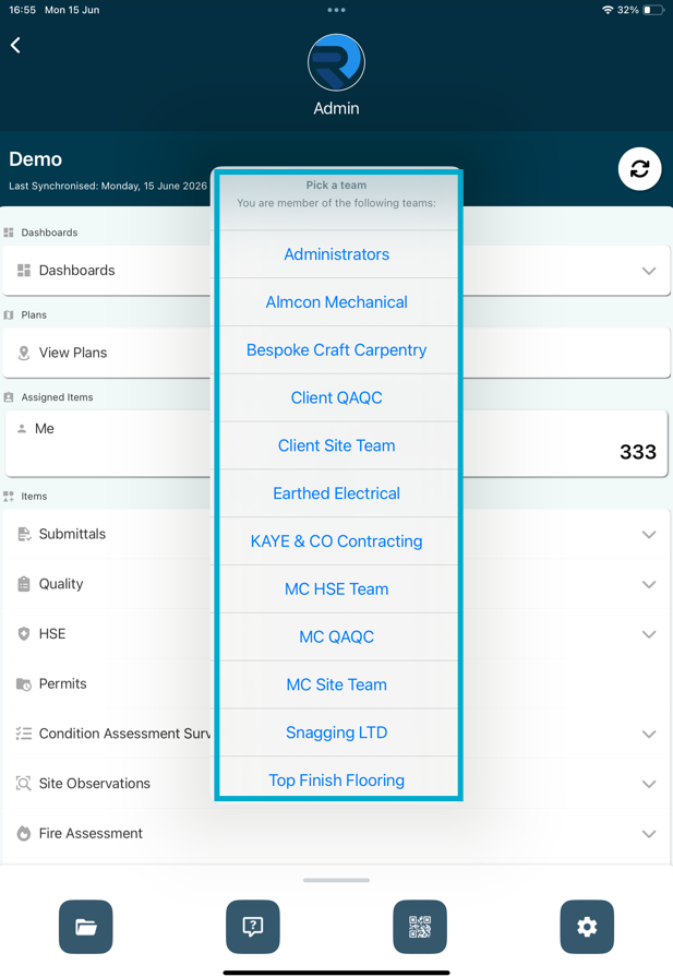 Switch Teams - App