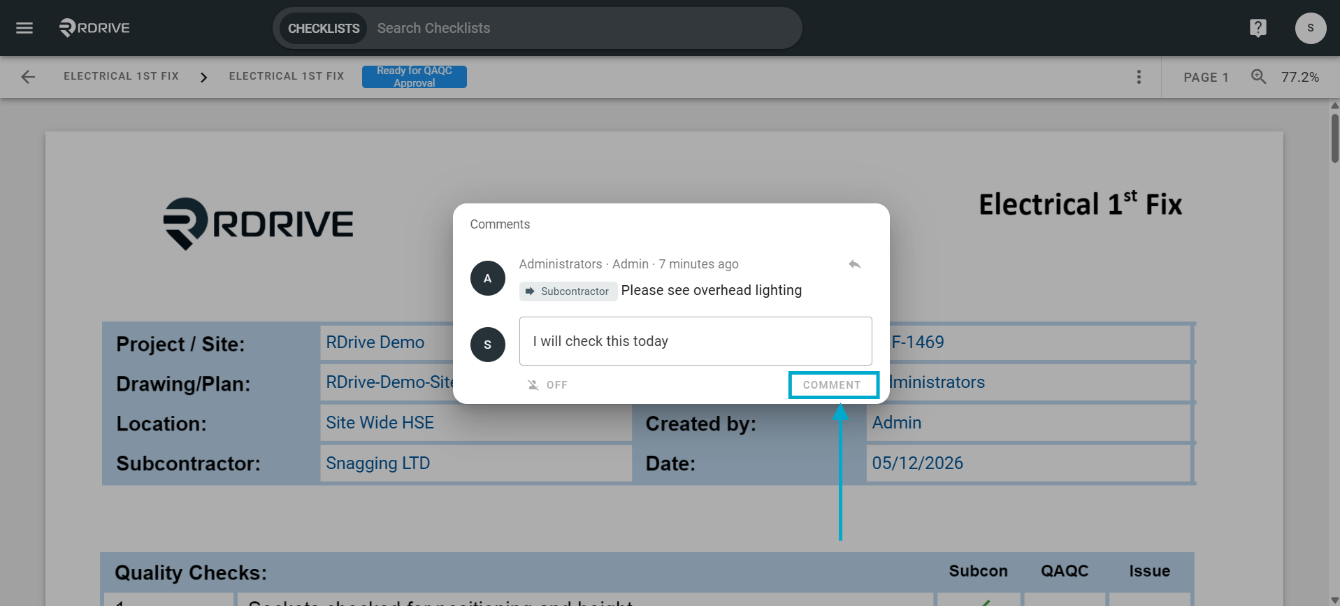 Can I reply to a comment on the form?
