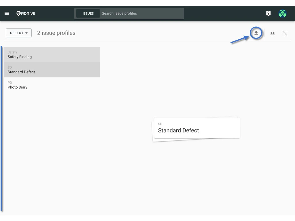Export Issue profile