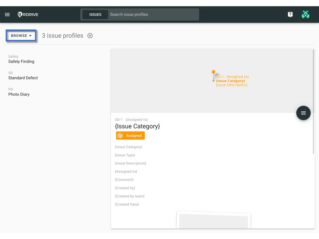 Export Issue profile