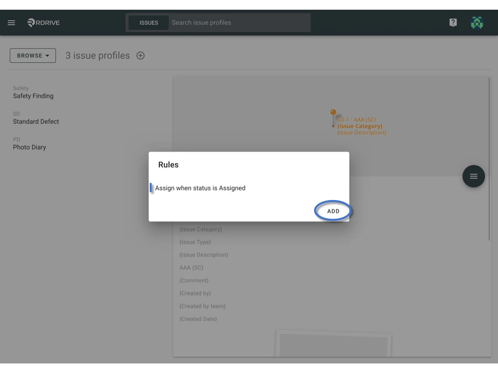 Assignment rule - Issue profile