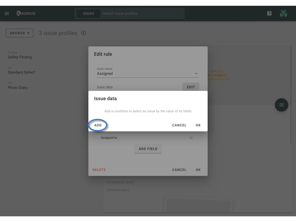 Assignment rule - Issue profile