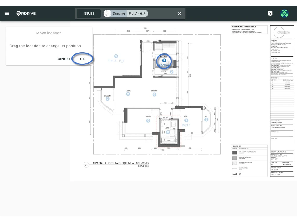 Edit / Delete the location pin(s)
