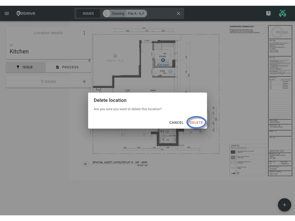 Edit / Delete the location pin(s)
