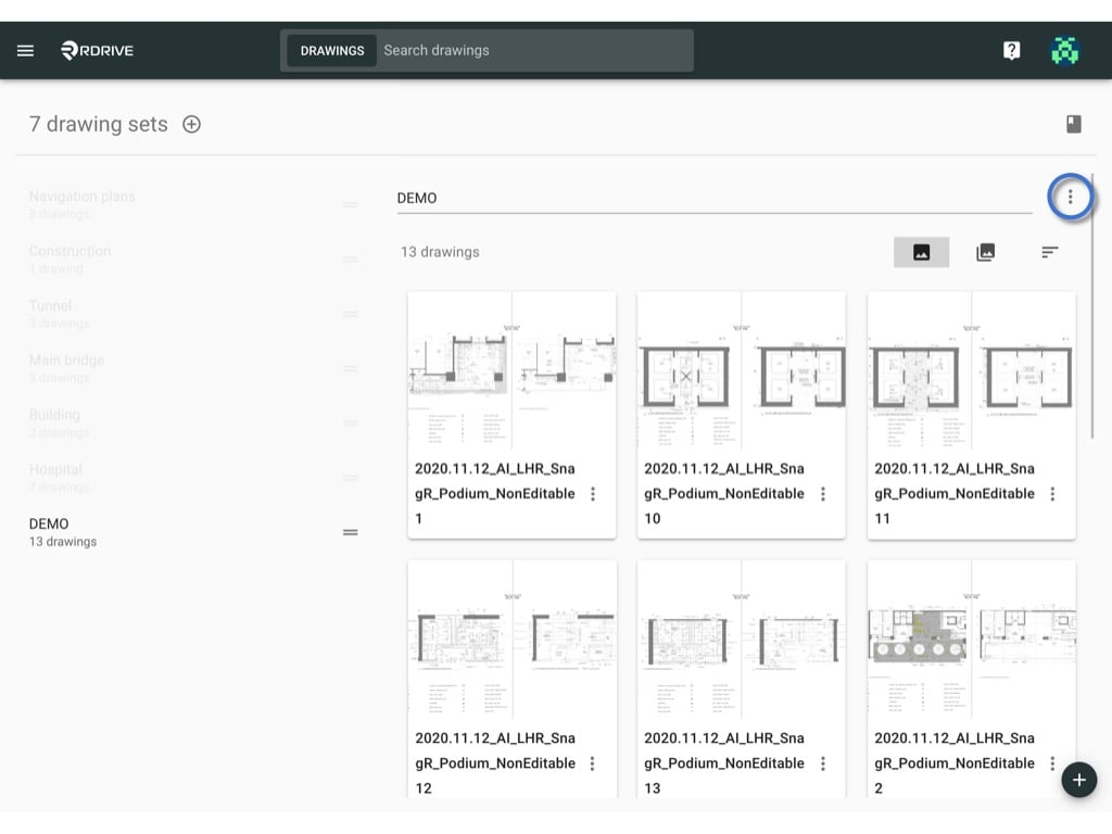 Find and replace the drawings / drawing sets title