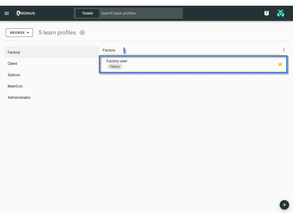 Manage the Team profile