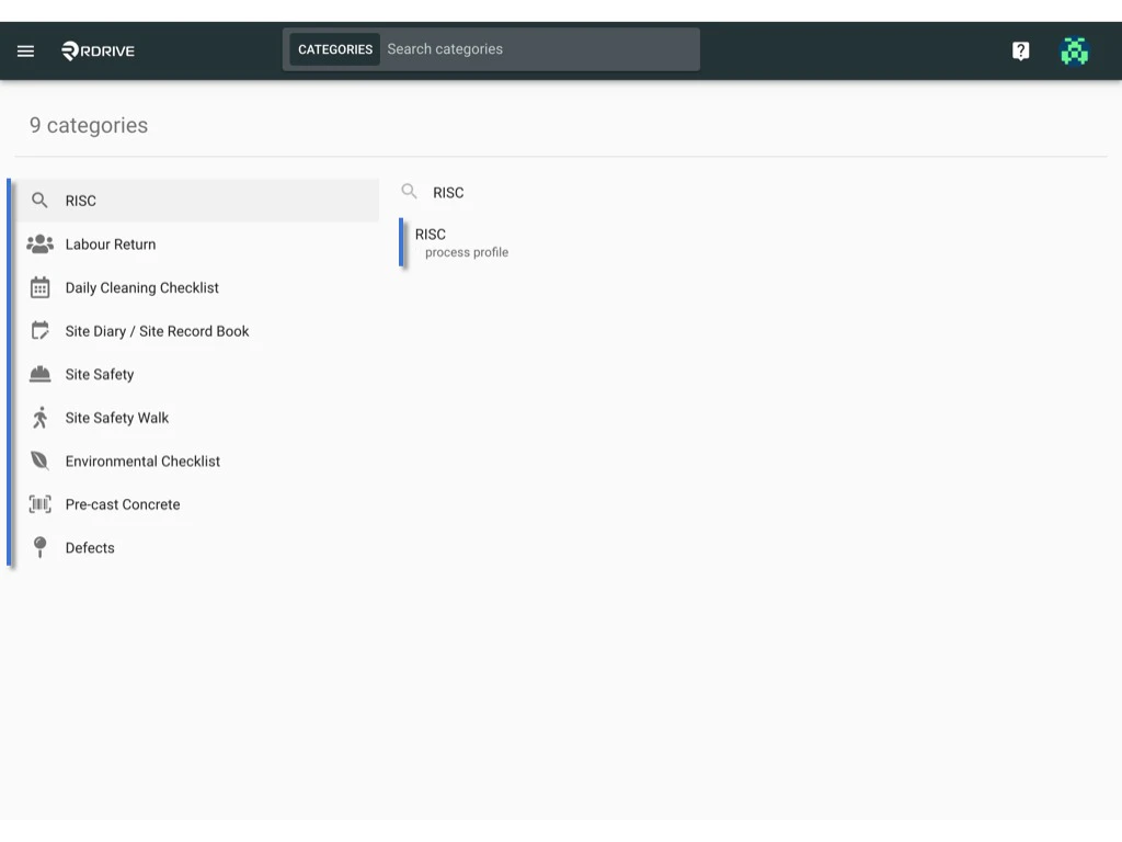 Export Process profile