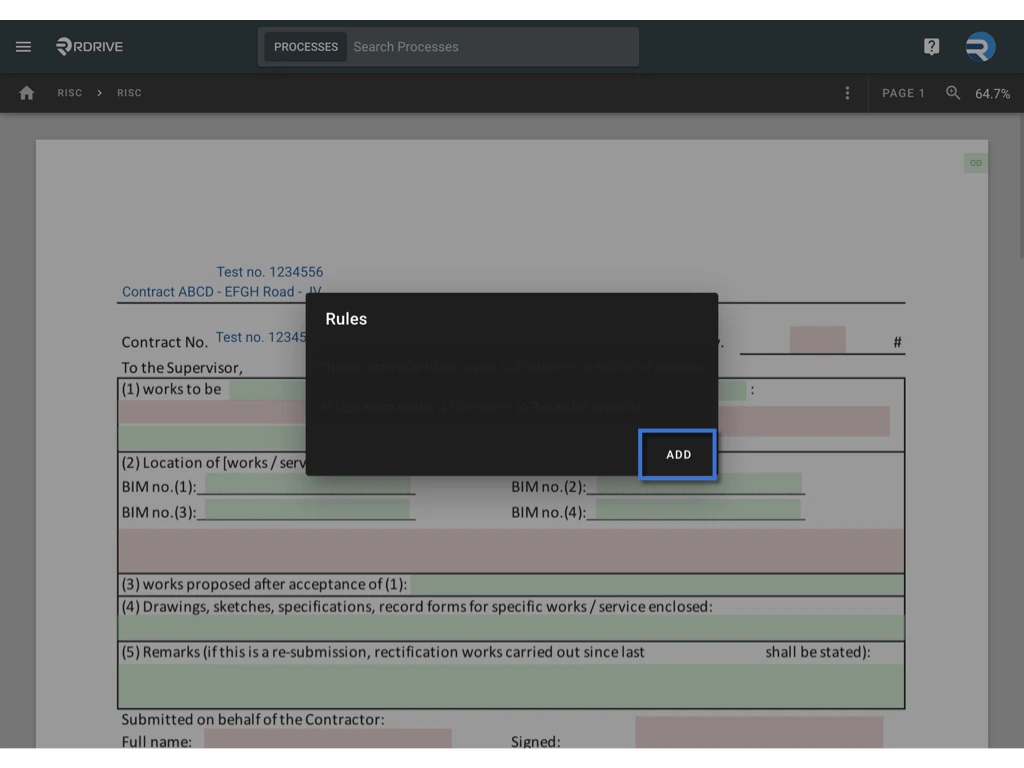 Assignment rule - Process profile