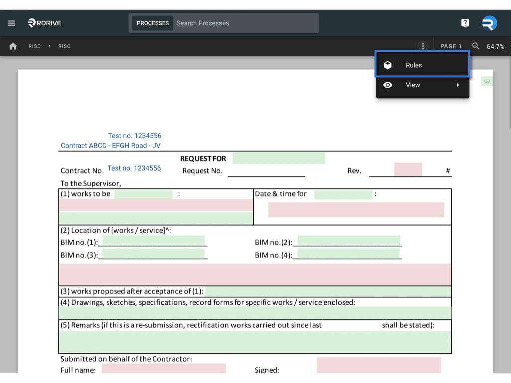 Assignment rule - Process profile