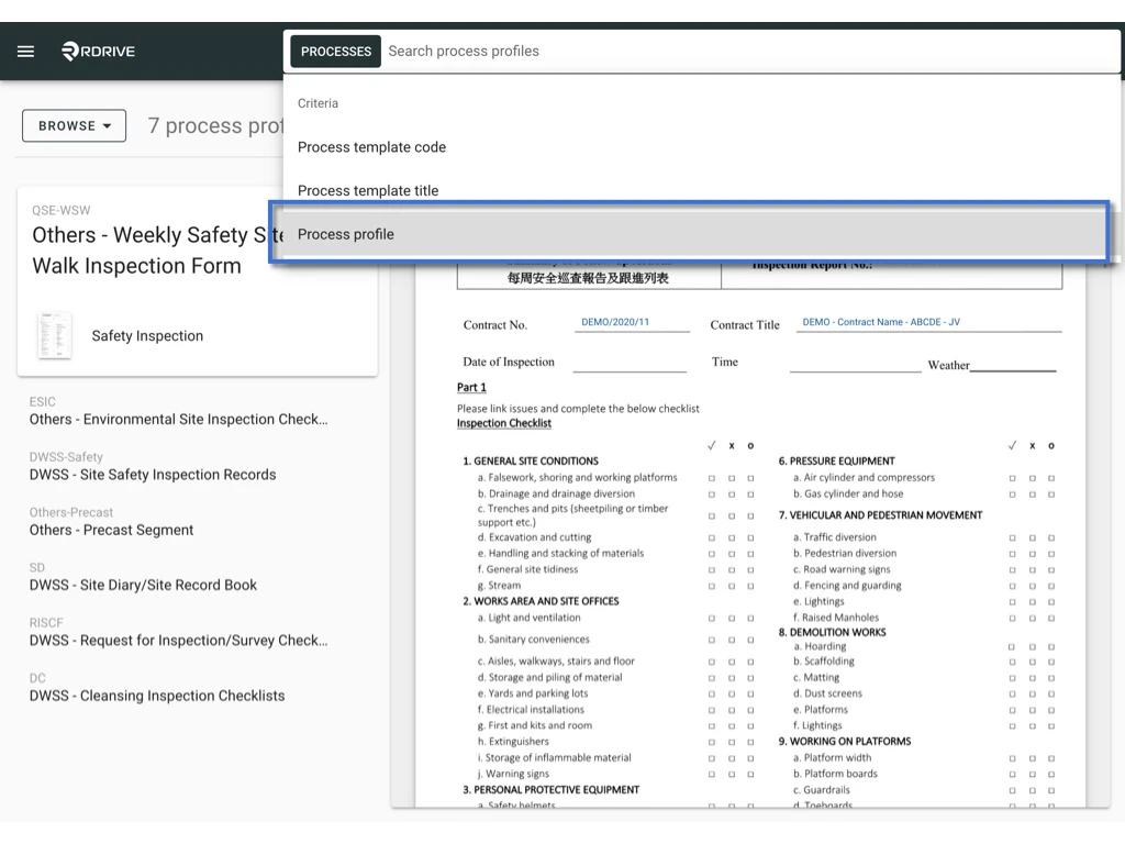 Enable a disabled Process profile