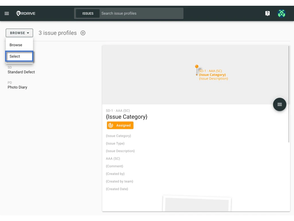 Export Issue profile
