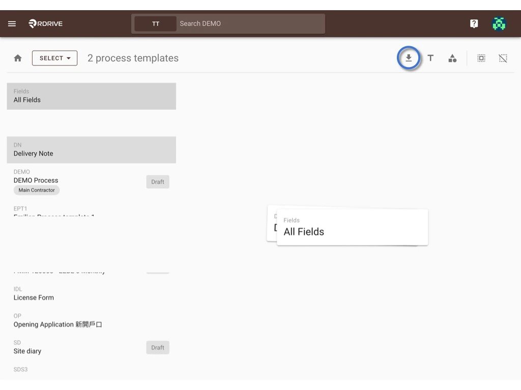 How to update the process template & form?